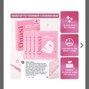 NEW Quasi Collagen Glow Up Mask 2.0- 4 pc box